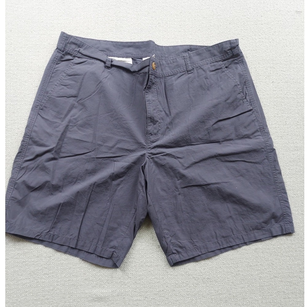 Columbia Shorts Men 40 Grey AM4471‎ Casual Cotton Flat Front 10 Inch Inseam